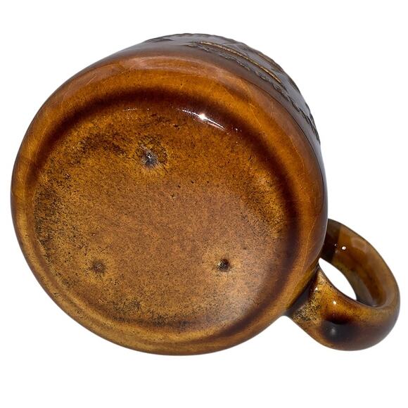 Vintage 1960s Drip Glaze Mug Illinois Sesquicentennial 1818–1968 Brown Mug - Picture 7 of 9